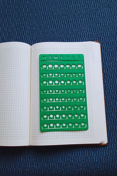 Karmelom Studio Bullet Journal Template Ruler for Week Plan and Tasks - Agenda & Notebook Organizing Tool