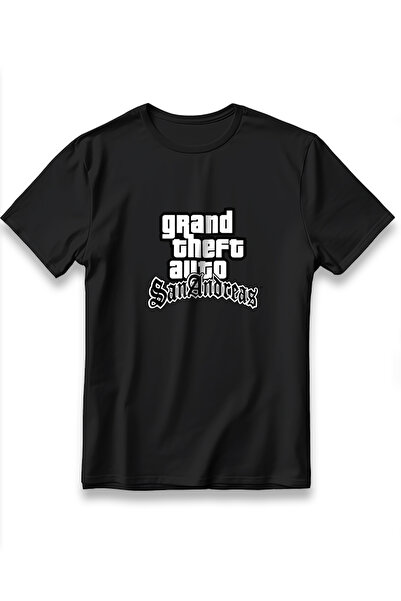 EZG Business Tricou din bumbac unisex supradimensionat cu imprimeu GTA San An...