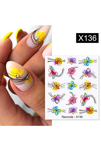 tırnakmania Su transferli nail art sticker X136 (53925-2)