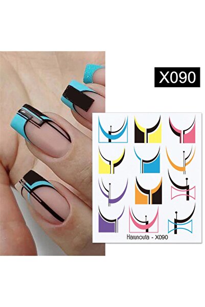 tırnakmania Su transferli nail art sticker X090 (52340-10)