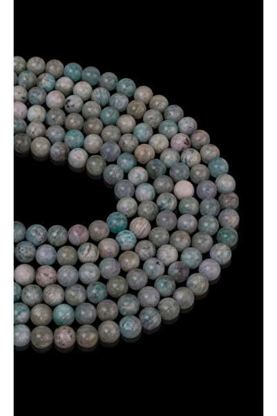 SESİKA HOBİ حجر طبيعي أصلي A-جودة فيروز أفريقي 8 مم 1 حبلا متوسط ​​47 قطعة