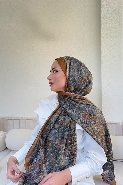 ARMANDA Ethnic voile vintage μοτίβο καραμέλας σάλι