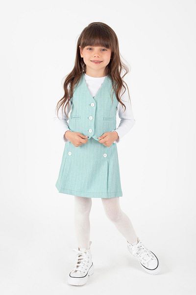 Magu 3-Piece Shorts Skirt Set Girl's Vest Combination