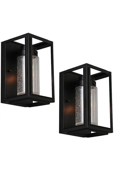 A F N LIGHTING A F N LIGHTINGS Outdoor Wall Light, Waterproof LED Wall Lamp, Wall Mount Light Fixture, Set of 2