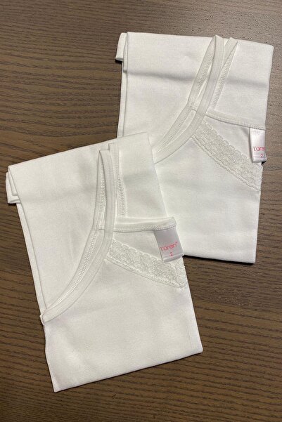 TÜREN 435 Djevojačka majica sa dva dela i remenčićima - bela