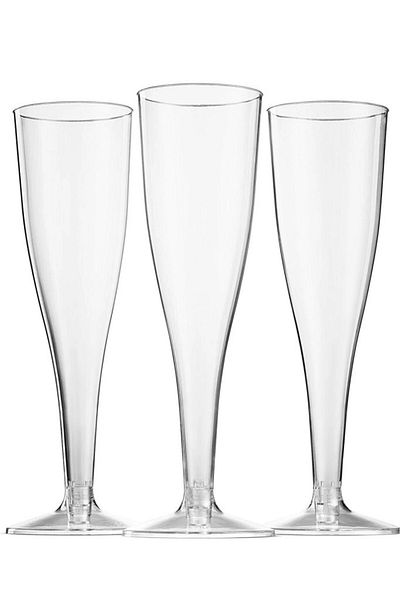 BeySüS Plastic Champagne Glass 6 Pcs 120 ml