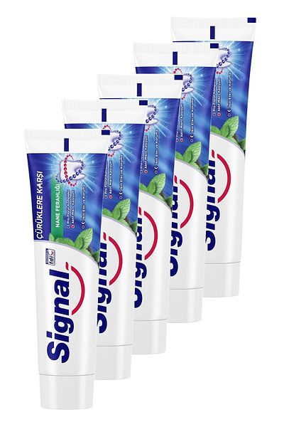 Signal White Power Mint Toothpaste 100 MlSet of Five
