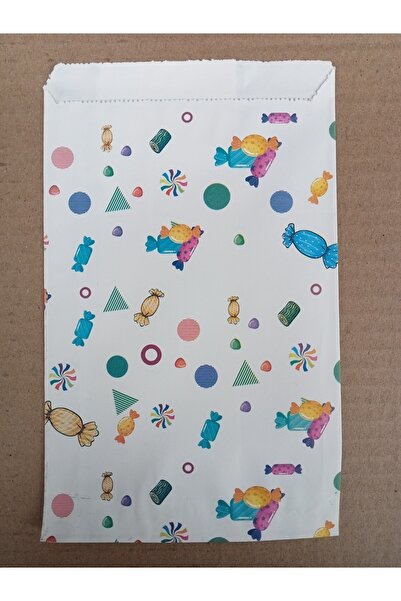 Dekals 25 Adet 11x20 Bayram Temalı Hediye Poşeti Harçlık Şeker Çikolata Ambalaj Kağıdı