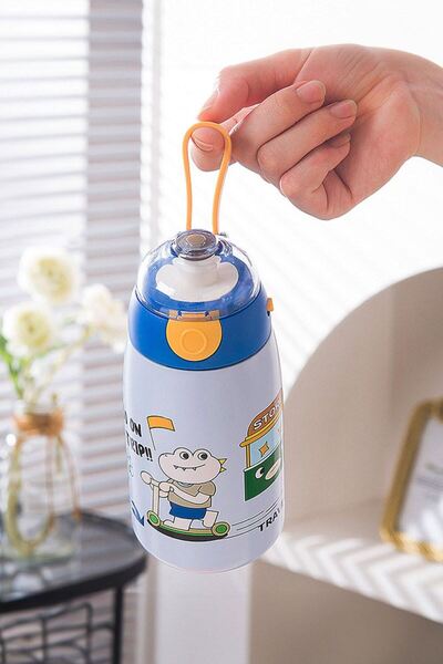 Weather Forecast 316 L Steel Blue 500 ml Children's Water Bottle with Straw Water Bottle Cin848Mv