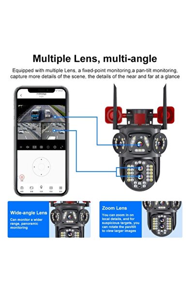 AVENİR Avenir AV-S314 Wifi Hoparlörlü 4mp 2 Kameralı 10X Optik Zoomlu Ptz Kamera