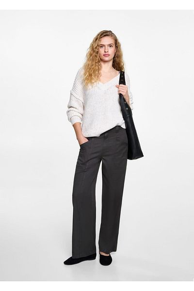 Mango Teen Pantaloni cu croiala dreapta