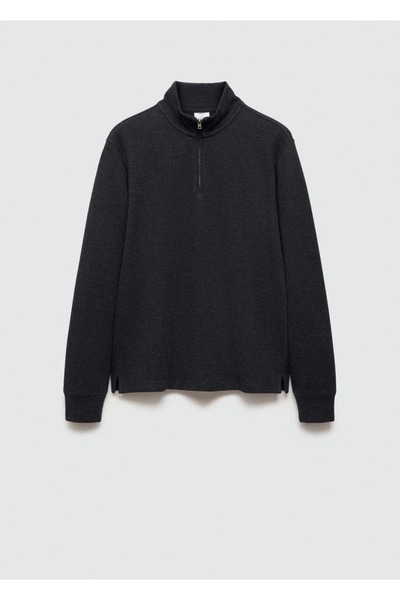 MANGO Man Huni yakalı ribana sweatshirt