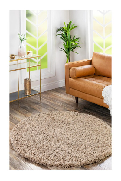 EUROBANO Home - Kaymaz Taban Yıkanabilir Yumuşak Shaggy Daire