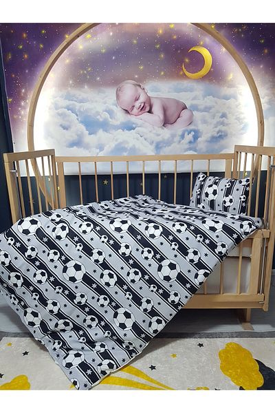 bebek iklimi 5 Pieces 90X130 Baby Sleeping Set - Bjk Fan Quilt Pillow Sheet Set