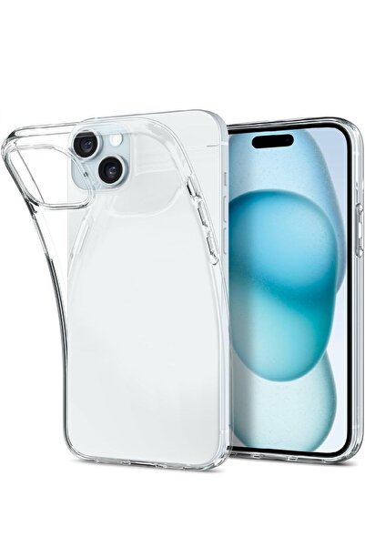 Evax (2MM ŞEFFAF) Iphone 15 Uyumlu Şeffaf Yumuşak Esnek Silikon Kılıf