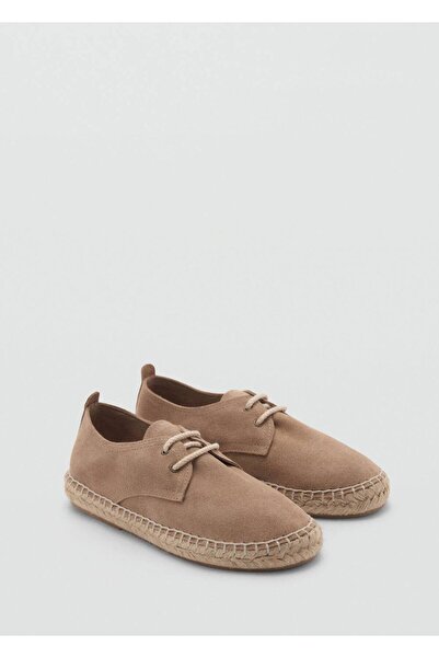 MANGO Kids Bağcıklı süet espadril