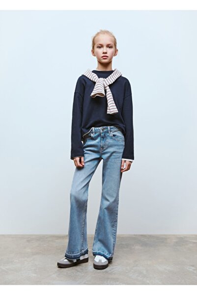 MANGO Kids Dikişsiz flare jean pantolon