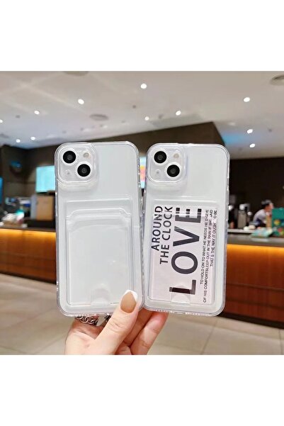 Go Aksesuar Iphone 13 Ve 14 Uyumlu Şeffaf Kartlıklı Kamera Korumali Aa Kalite