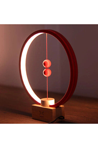 Unico Kırmızı Renk Manyetik Dekoratif Gece Lambası Ve Masa Lambası Led Table Lamp Çocuk Genç Odası Lambası
