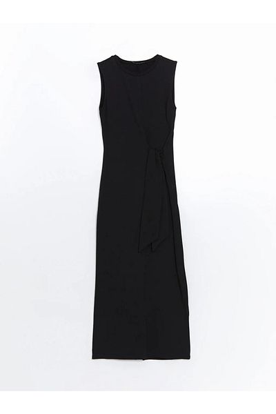 LC Waikiki Lcwaikiki Classic Black Crew Neck Women's Dress