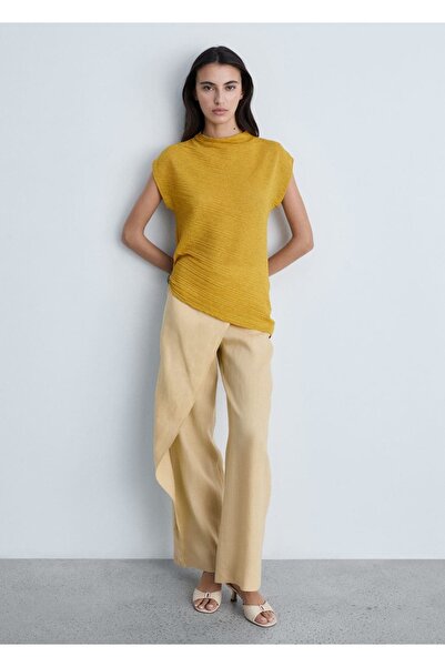 MANGO Woman Keten kruvaze pantolon