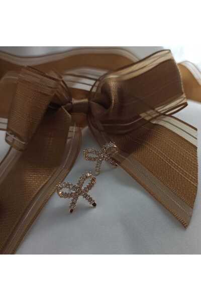 Simge Gümüş الزركون الرغيف الفرنسي حجر القوس الأقراط