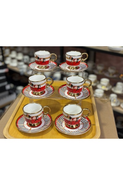 TÜRK HOME AFYON Türk home Afyon kahve fincan takımı hermosa