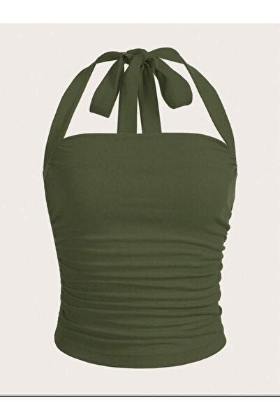 Dressco Ola - Boyundan Bağlamalı Crop Üst Büstiyer