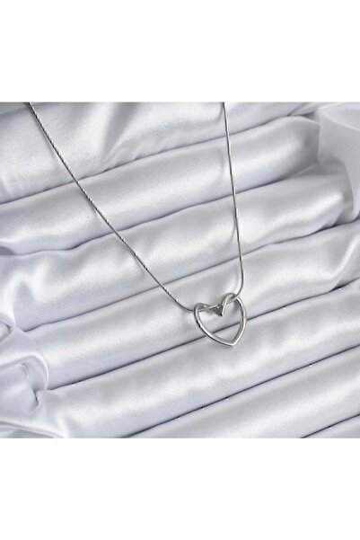 G&M Shop قلادة قلب من الفولاذ المجوف