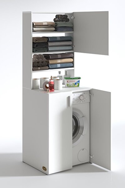 Kenzlife Çamaşır Makinesi Dolabı Kasparov Byz 180*066*55-20 Banyo Kapaklı Arkalıksız