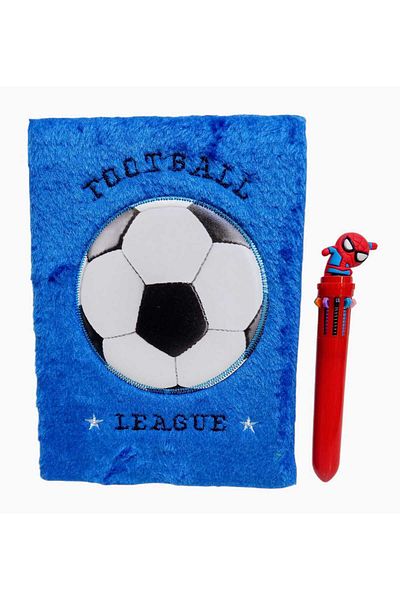 izmir yazici servis Plush Embossed Printed Memory Souvenir Diary Notebook 10 Colors Writable Pen Gift Football