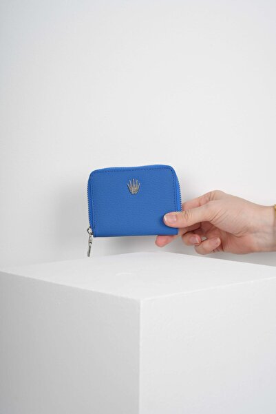 WATCHOFROYAL Lyon Mavi Hakiki Deri Cüzdan Kartlık