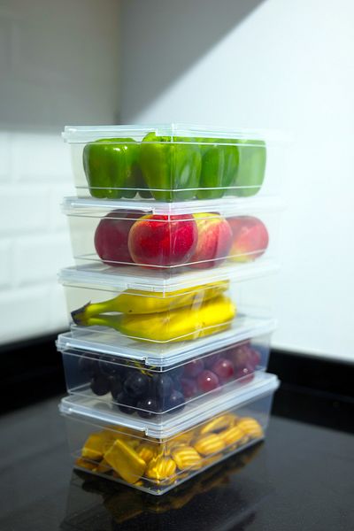 Home Multi-Purpose Set of 20 Self-Covered Freezing Freezer Storage Container Organizer 2 Lt.