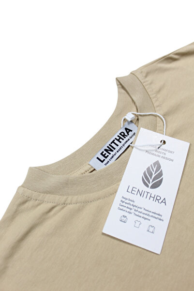 By Caspita Fashion Μπλουζάκι Lenithra Attack on Titan Eren Anime με στάμπα Unisex Oversize μπεζ