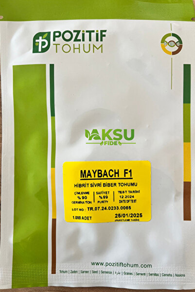 Aksu Fide Maybach F1 Hibrit Sivri Biber Tohumu - 1.000 Ad/pk