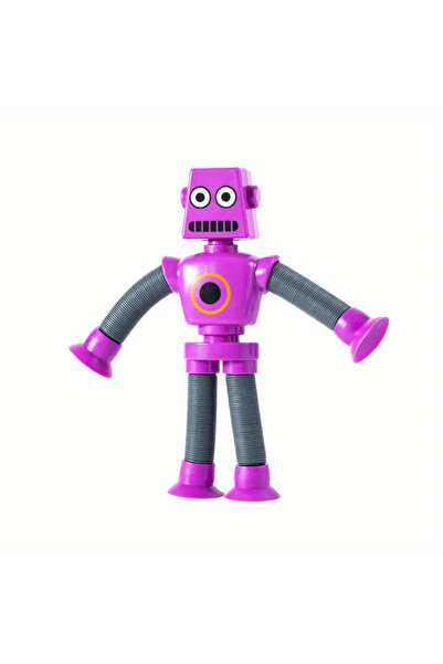Generic Esnek Robot Oyuncak - Bükülebilir, Vakumlu Kollar ve Bacaklar ile Eğlenceli Yaratıcı Figür