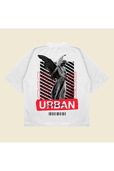 PURE POWER Urban cu imprimeu supradimensionat Bumbac unisex țesătură groasă r...