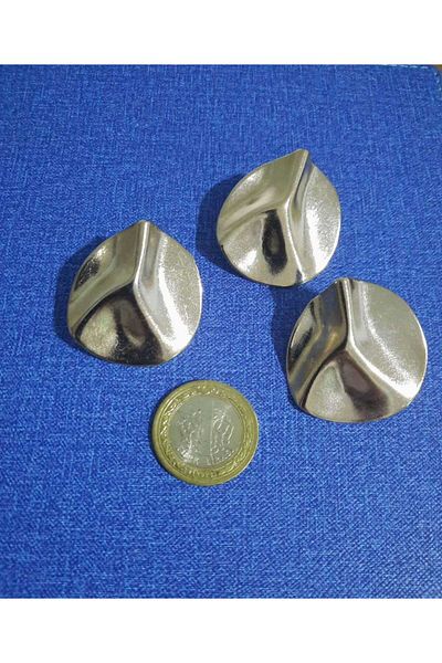 İMREN AKSESUAR Z.A.R.A Fashion Imren7 - Oversized Gold Button, 3.5 cm (Coat/Jacket/Vest/Dress Set of 3)