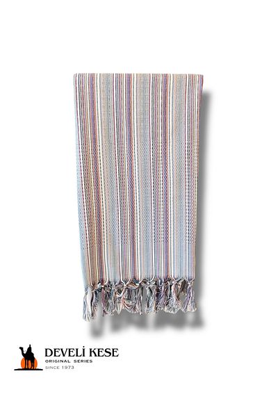 Develi Bamboo-Cotton Bath Beach Peshtemal 1 Piece Anatolia (Cream) Develikese