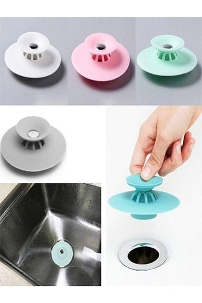 Mode Cool 2 Function Drain Sealer, Strainer Silicone Sink and Tub Plug