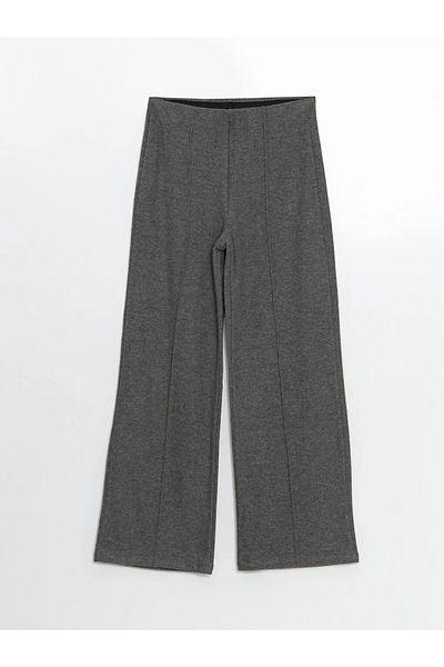LC Waikiki Lcw Modest Brown Elastic Waist Wide Leg Women's Trousers