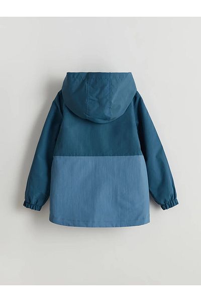 LC Waikiki Αδιάβροχο LCW Kids Indigo Hooded Baby Boy