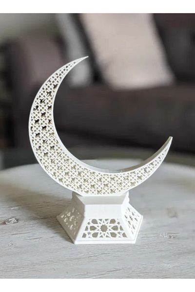 3D Brothers Islamic Crescent Ornament - Elegant Ramadan Decoration