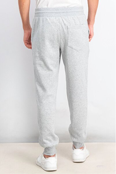 True Religion Men Graphic Printed Drawstring Jogger Pants, Heather Grey