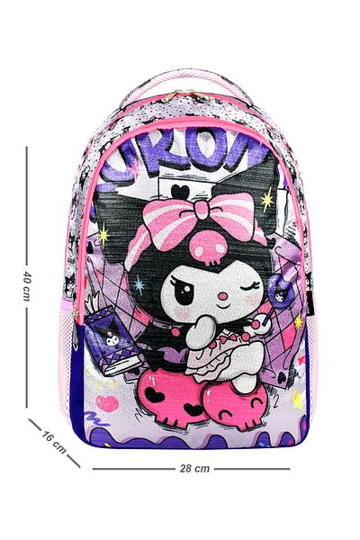 Roxy Silvery Kuromi Purple Primary School and Thermal Lunch Box Set