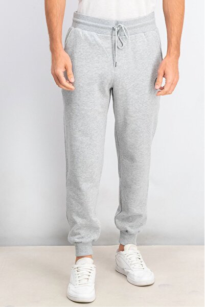 True Religion Men Graphic Printed Drawstring Jogger Pants, Heather Grey