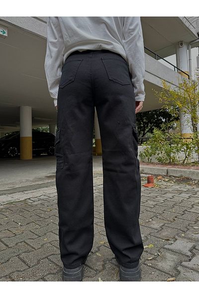 KOTOLOG Y2K Baggy Jeans with Adjustable Waist Legs and Cargo Pockets
