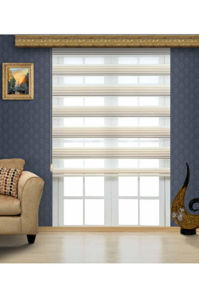 YS PERDE TASARIM Modern Pliseli Renk Geçişli Lüks zebra Perde, Alüminyum Kasa...