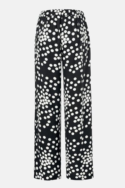 Tchibo Women Regular Fit Polka Dots Trouser Pants, Black