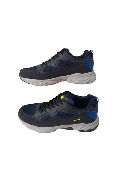 Best Of Ανδρικά παπούτσια για τρέξιμο Bestof Navy Blue Grey Mesh ελαφριά